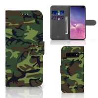 Samsung Galaxy S10 Plus Telefoon Hoesje Army Dark - thumbnail