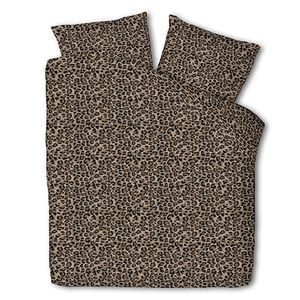 Dekbedovertrek Wild Leopard - Eenpersoons (140x220 cm) - Bruin Polyester-katoen - Dessin: Dieren - Fresh and Co - Dekbed-Discounter.nl