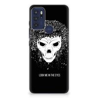 Silicone Back Case Motorola Moto G60s Skull Hair - thumbnail