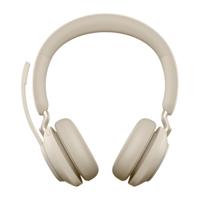 Evolve2 65 MS Stereo Beige - Bluetooth Headset - on-ear - Bluetooth adapter - USB-A - noise isolating - beige