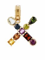 Dolce & Gabbana pendentif Rainbow Alaphabet X en or 18ct orné de pierres variées