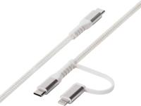 Vivanco 64216 USB cable 1.2 m USB C USB C/Lightning White