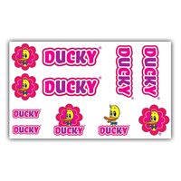 Fiets frame stickerset Ducky roze