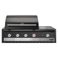 BORETTI IBRIDOTOP Hybride barbecue Gas/Houtskool Ingebouwd Bbq Mat Zwart