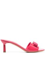 Ferragamo mules à nœud Viva 60 mm - Rose