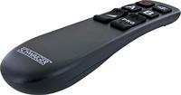 SCHWAIGER -UFB1000 533- Universele afstandsbediening | 2in1 | op batterijen | 8 knoppen | voor senioren | ergonomisch ontwerp | voor 2 verschillende apparaten | voor Samsung, LG, Sony, Philips TV's