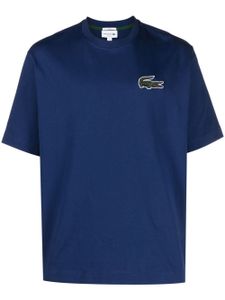 Lacoste logo-patch cotton T-shirt - Bleu