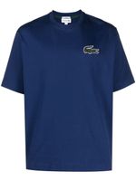 Lacoste t-shirt en coton à patch logo - Bleu