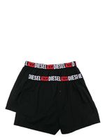 Diesel logo-waistband cotton boxers set - Noir