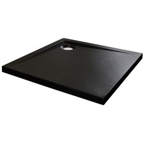 Kerra Cezar douchebak vierkant 80x80x4.5cm mat zwart