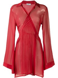 Amir Slama sheer panel dress - Rouge