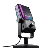 CHERRY XTRFY NGALE R, Premium USB-Microfoon voor Opnemen, Gamen en Streamen, Cardioïde, Plug & Play, Low-Cut Filter, RGB-Verlichting, Retro-Ontwerp, Zwart
