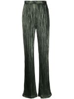 STYLAND pleated satin straight trousers - Vert