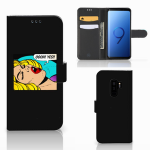 Samsung Galaxy S9 Plus Wallet Case met Pasjes Popart Oh Yes