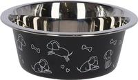 Kerbl Pet Roestvrijstalen bak ca. 900ml, zwart met motief