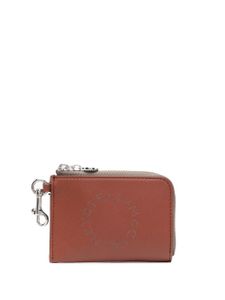 Stella McCartney porte-monnaie à logo perforé - Marron