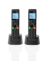 Motorola Voice - DOT202 Twin Pack, digitale draadloze telefoon, handsfree luidspreker, oproepblokkering, 100 contacten met naam en telefoonboek, zwart
