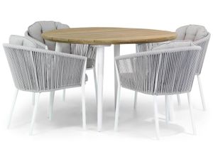 Santika Novita/Montana 130 cm rond dining tuinset 5-delig