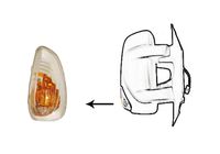 Knipperlicht VAN WEZEL, Inbouwplaats: Buitenspiegel rechts, u.a. fÃ¼r Opel, Renault, Nissan - thumbnail