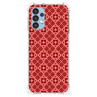 Samsung Galaxy A13 (4G) Doorzichtige Silicone Hoesje Batik Rood