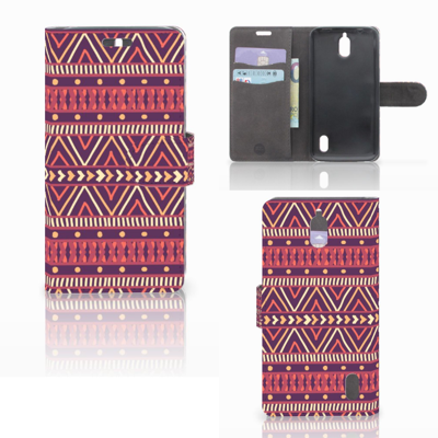 Huawei Y625 Telefoon Hoesje Aztec Paars Huawei Y625 Telefoon Hoesje Aztec Paars