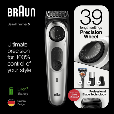 Braun BT5260 - Baardtrimmer en Haartrimmer – Zwart/Metaalzilver + Gillette Fusion 5 ProGlide Scheermes