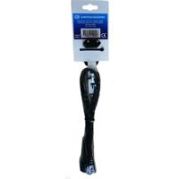 Nova Euro Verlengsnoer - Verlengkabel met Haakse Stekker en Schakelaar - 3 meter - 2 x 0.75 mm² - Zwart