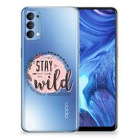 OPPP Reno 4 Telefoonhoesje met Naam Boho Stay Wild