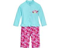 Playshoes zwempak lange mouw Flamingo Mint Roze Maat