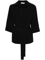 P.A.R.O.S.H. Blouse met gestrikte taille - Zwart