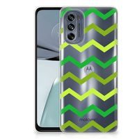 Motorola Moto G62 5G TPU bumper Zigzag Groen - thumbnail