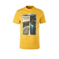 s.Oliver T-shirt met printopdruk geel