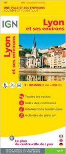 Wegenkaart - landkaart - Fietskaart - Stadsplattegrond Lyon | IGN - In