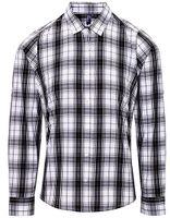 Premier Workwear PW354 Ginmill Check Womens Long Sleeve Cotton Shirt - thumbnail