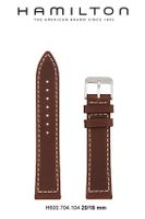 Horlogeband Hamilton H644550 / H001.64.455.533.01 Leder Bruin 20mm - thumbnail