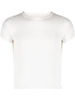 extreme cashmere rainbow-stitch fine-ribbed T-shirt - Blanc - thumbnail