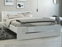 Bed BIANNE 140x190 cm wit/hoogglans wit - thumbnail