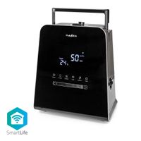 Nedis HUMI150BKW Smartlife Luchtbevochtiger 30 W Met Koele En Warme Mist 5.5 L Hygrometer Timer Afstandsbediening Nachtstand Zwart