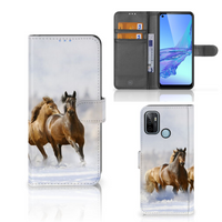 OPPO A53 | OPPO A53s Telefoonhoesje met Pasjes Paarden