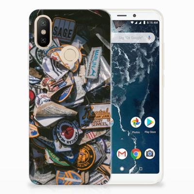 Xiaomi Mi A2 Siliconen Hoesje met foto Badges Xiaomi Mi A2 Siliconen Hoesje met foto Badges