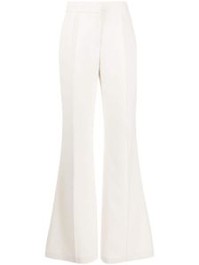 Elie Saab pantalon évasé à plis marqués - Blanc