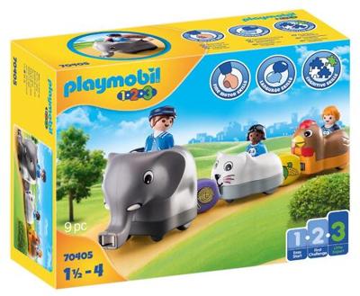 Playmobil Playmobil 1.2.3 - Dierentrein 70405 Playmobil Playmobil 1.2.3 - Dierentrein 70405