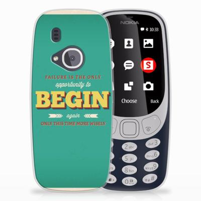 Nokia 3310 (2017) Siliconen hoesje met naam Quote Begin