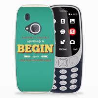 Nokia 3310 (2017) Siliconen hoesje met naam Quote Begin