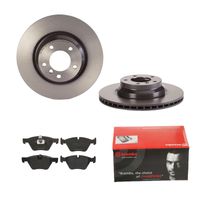 Remmenset, remschijf BREMBO, Remschijftype: Binnen geventileerd, Inbouwplaats: Vooras, u.a. für BMW, Bmw (brilliance)