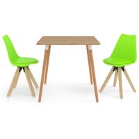 vidaXL 3-delige Eethoek groen