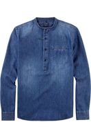 OLYMP Casual Regular Fit Overhemd indigo, Effen - thumbnail