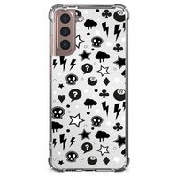 Extreme Case Samsung Galaxy S21 Plus Silver Punk - thumbnail