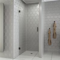 Saniclear Modern Iron profielloze douchedeur 70x200 verouderd ijzer - gunmetal