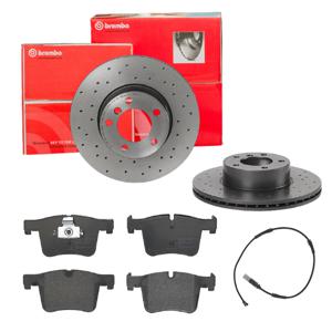 Remmenset, remschijf BREMBO, Remschijftype: Geperforeerd / Geventileerd, Inbouwplaats: Vooras, u.a. für BMW